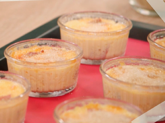 Crème brûlée au jambon de pays et Comté