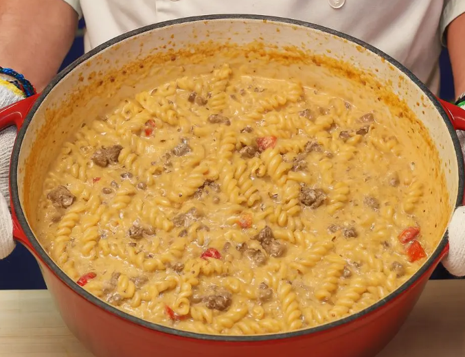 Pâtes Crémeuses au Bœuf Haché